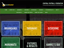 Tablet Screenshot of centralfootball.co.nz
